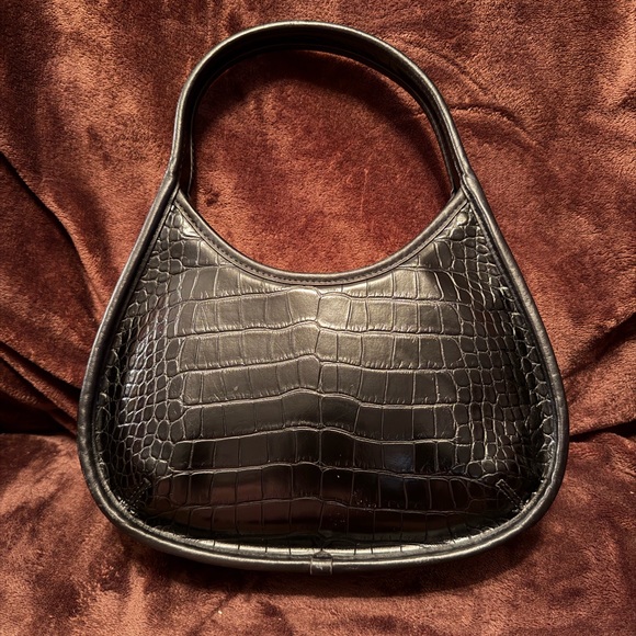 Coachtopia Black Crocodile-Embossed Egro Bag - Picture 2 of 8
